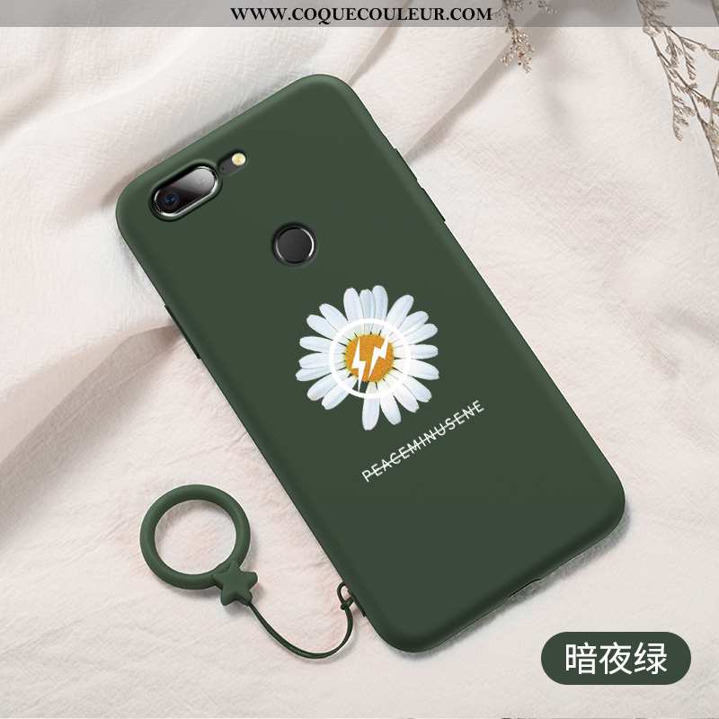 Coque Oneplus 5t Personnalité Tendance Silicone, Housse Oneplus 5t Créatif Petite Marguerite Verte