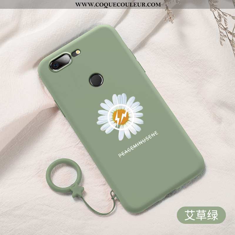 Coque Oneplus 5t Personnalité Tendance Silicone, Housse Oneplus 5t Créatif Petite Marguerite Verte