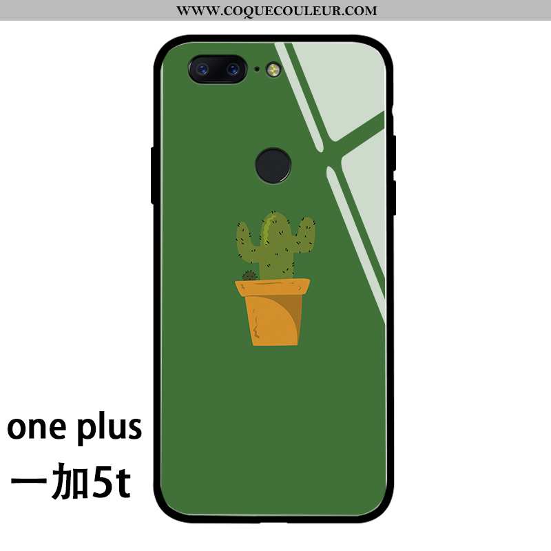 Étui Oneplus 5t Charmant Simple Mode, Coque Oneplus 5t Silicone Protection Verte