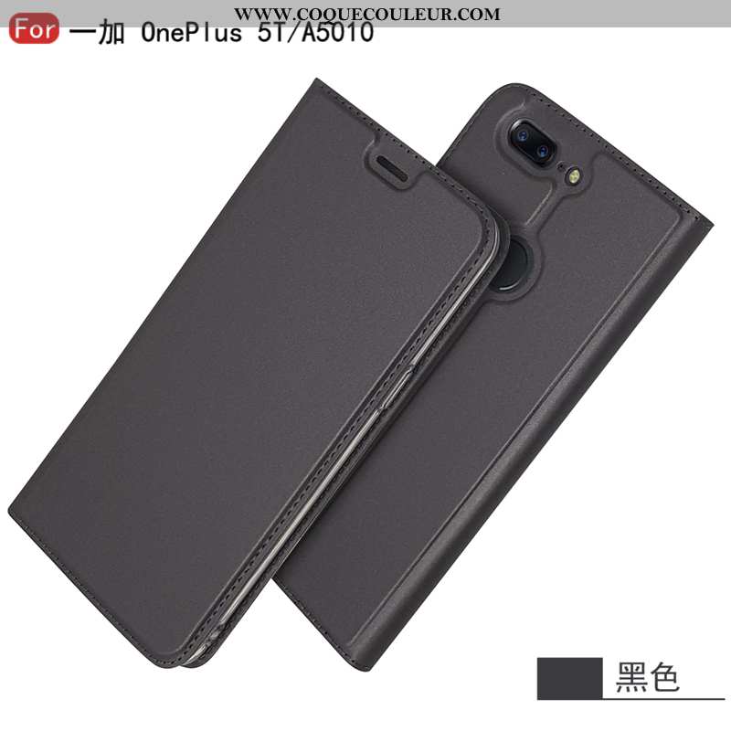 Coque Oneplus 5t Protection Carte Coque, Housse Oneplus 5t Cuir Tout Compris Rose