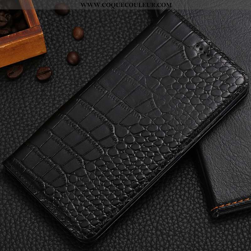 Housse Oneplus 6 Cuir Étui Protection Véritable, Oneplus 6 Modèle Fleurie Téléphone Portable Marron