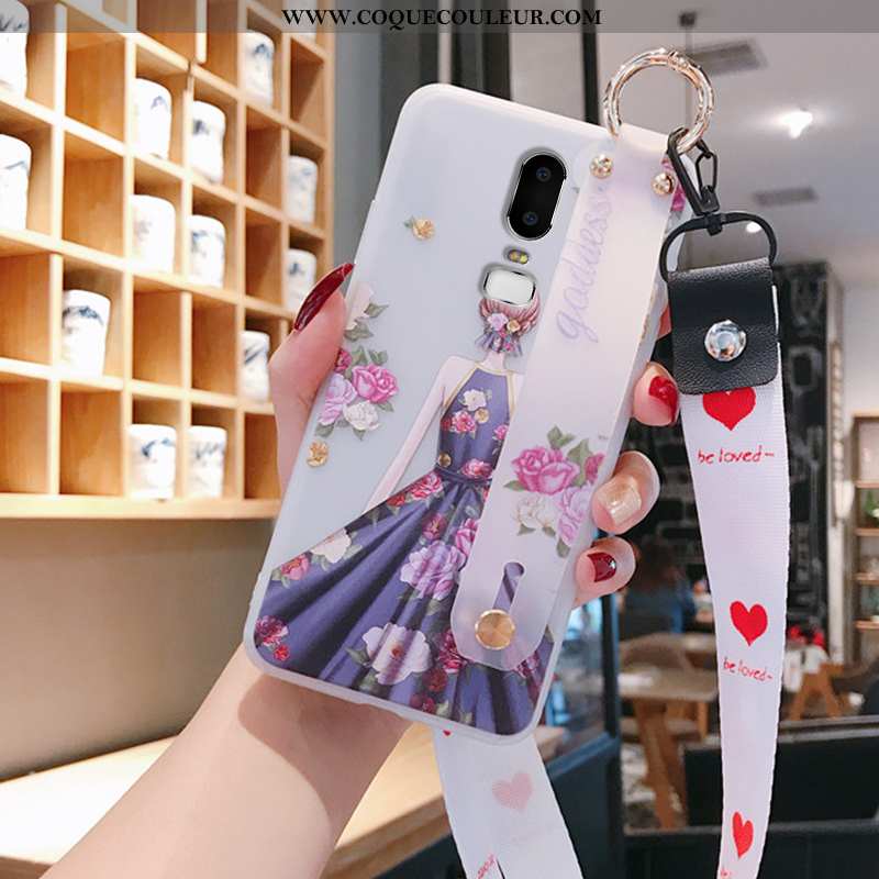 Étui Oneplus 6 Transparent Téléphone Portable Coque, Coque Oneplus 6 Ornements Suspendus Fluide Doux