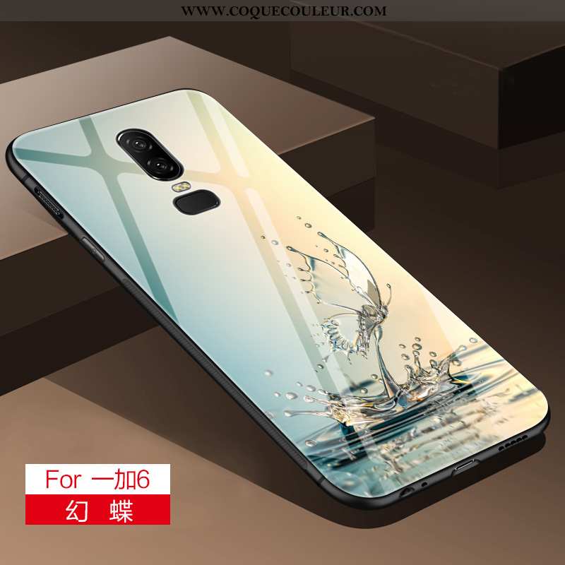 Coque Oneplus 6 Personnalité Frais Miroir, Housse Oneplus 6 Créatif Difficile Gris