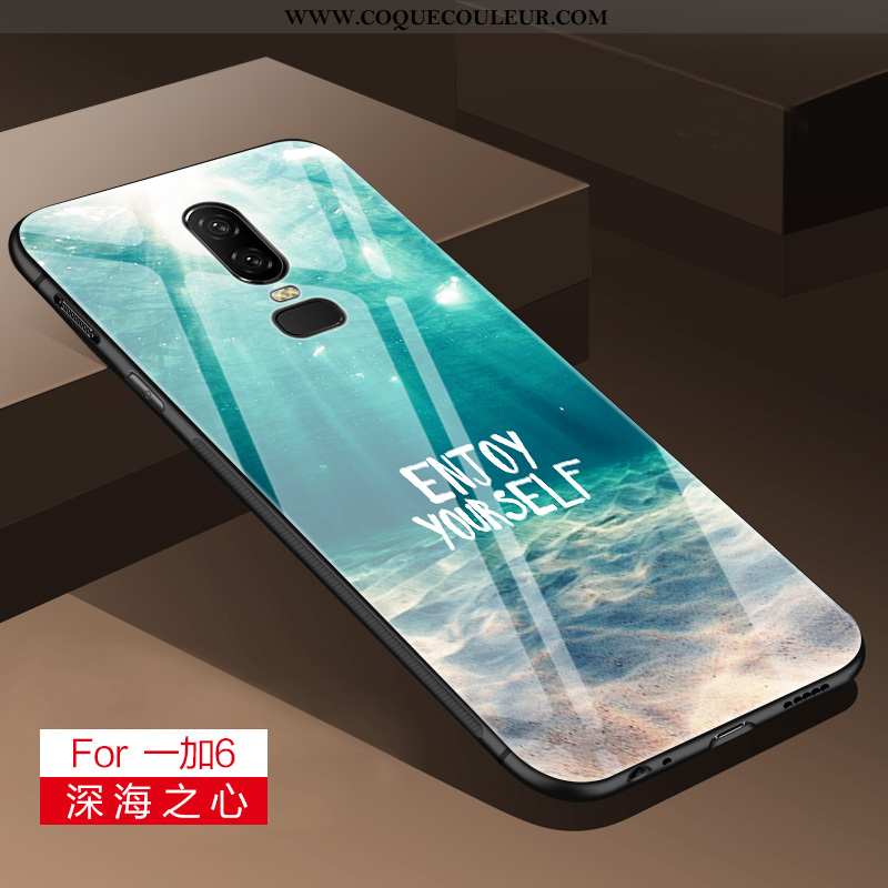 Coque Oneplus 6 Personnalité Frais Miroir, Housse Oneplus 6 Créatif Difficile Gris