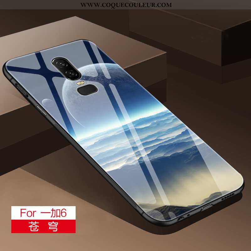 Coque Oneplus 6 Personnalité Frais Miroir, Housse Oneplus 6 Créatif Difficile Gris