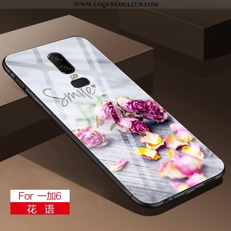 Coque Oneplus 6 Personnalité Frais Miroir, Housse Oneplus 6 Créatif Difficile Gris