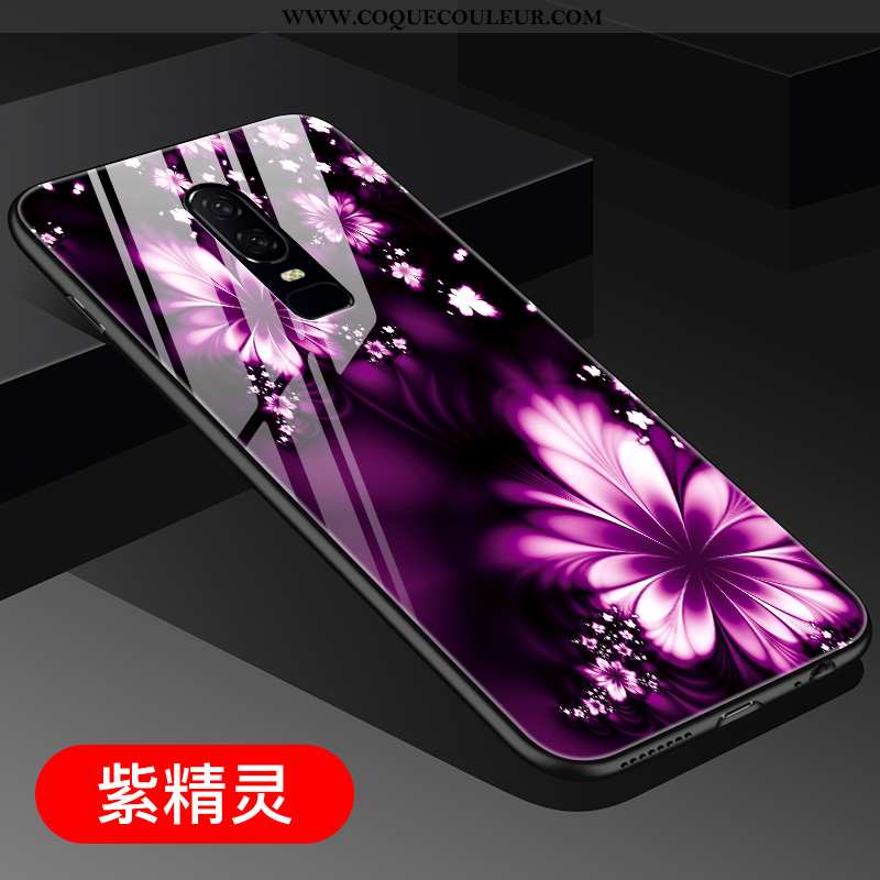 Coque Oneplus 6 Silicone Personnalité Coque, Housse Oneplus 6 Protection Difficile Violet