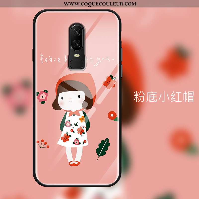 Coque Oneplus 6 Tendance Verre, Housse Oneplus 6 Protection Étui Coloré