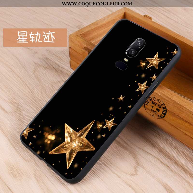 Étui Oneplus 6 Protection Tendance Créatif, Coque Oneplus 6 Délavé En Daim Téléphone Portable Blanch