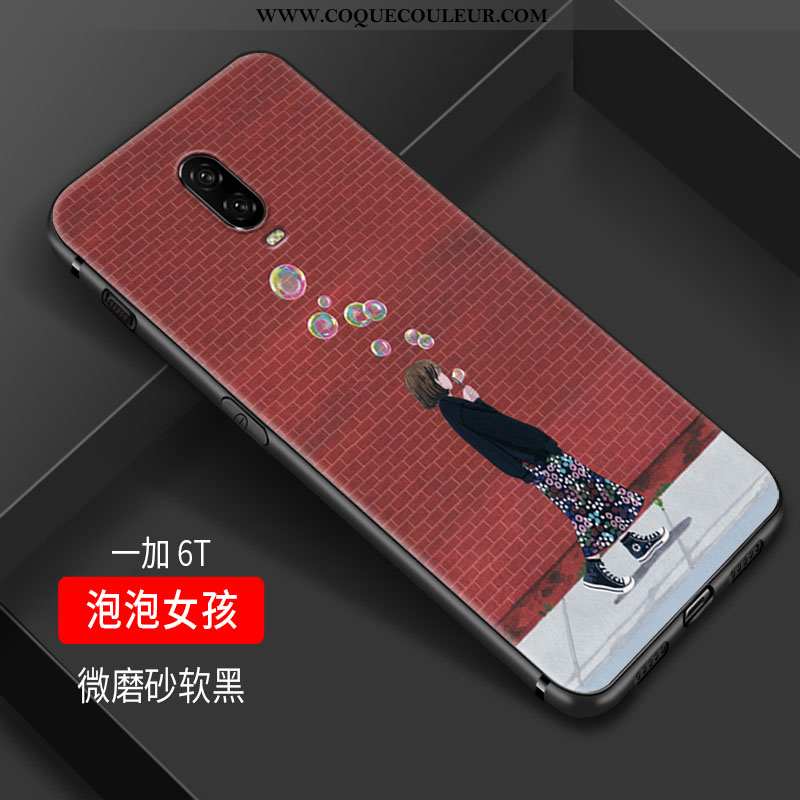 Housse Oneplus 6t Tendance Coque Personnalité, Étui Oneplus 6t Fluide Doux Verte