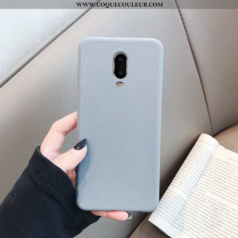 Coque Oneplus 6t Ultra Anneau Silicone, Housse Oneplus 6t Tendance Légère Gris