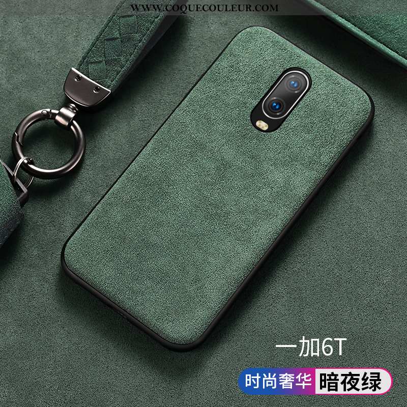 Étui Oneplus 6t Créatif Incassable Protection, Coque Oneplus 6t Fluide Doux Business Orange