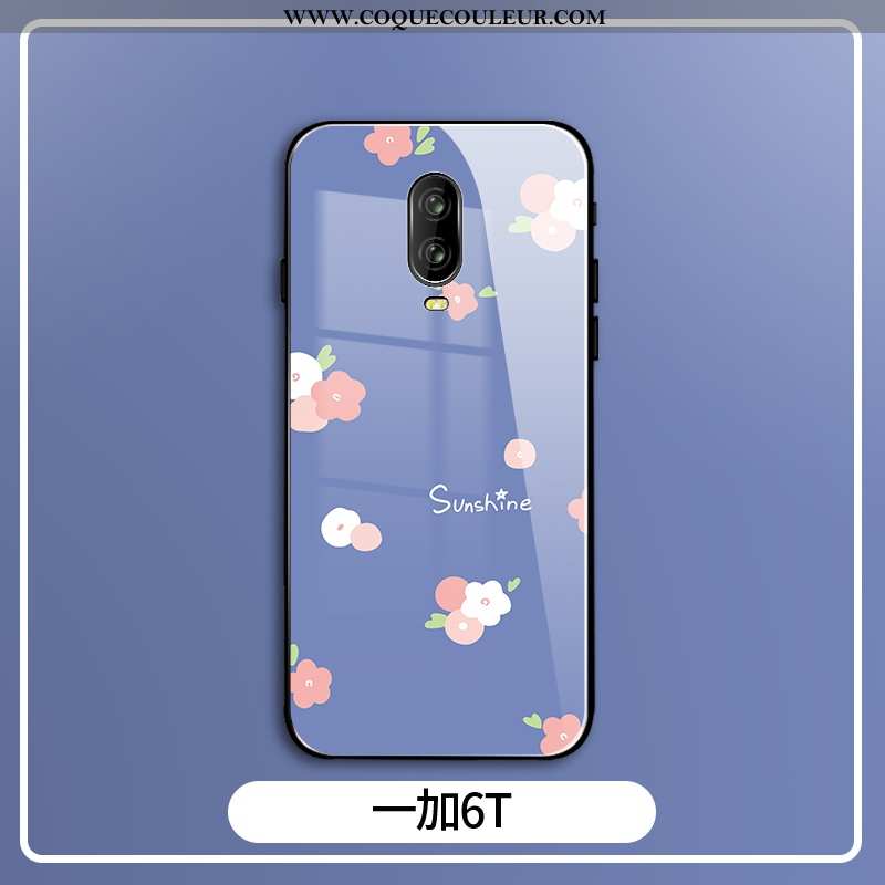 Étui Oneplus 6t Mode Vent Frais, Coque Oneplus 6t Protection Verre Violet