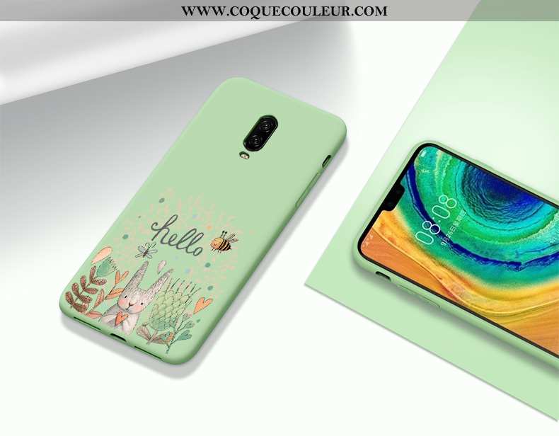 Étui Oneplus 6t Protection Légère Simple, Coque Oneplus 6t Créatif Mode Verte