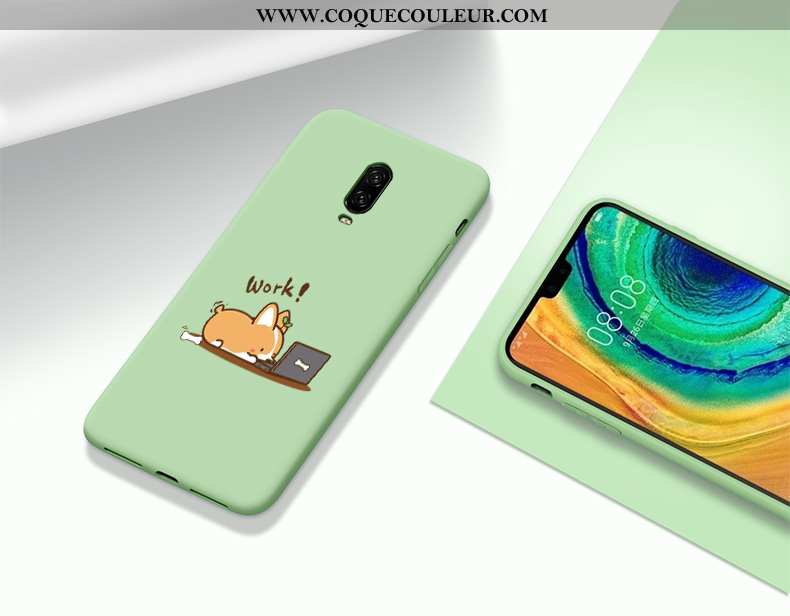 Étui Oneplus 6t Protection Légère Simple, Coque Oneplus 6t Créatif Mode Verte