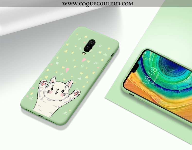 Étui Oneplus 6t Protection Légère Simple, Coque Oneplus 6t Créatif Mode Verte