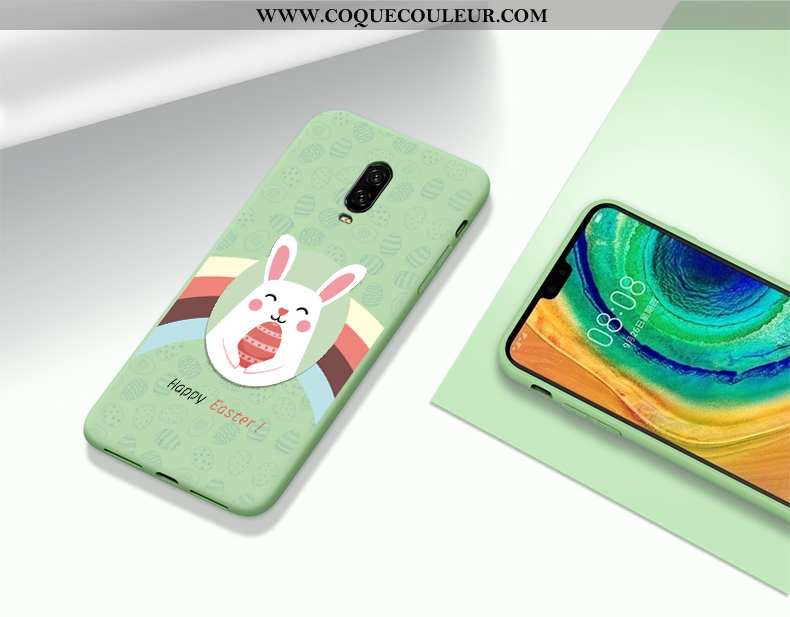 Étui Oneplus 6t Protection Légère Simple, Coque Oneplus 6t Créatif Mode Verte