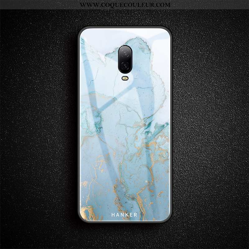 Coque Oneplus 6t Tendance Incassable Protection, Housse Oneplus 6t Fluide Doux Créatif Bleu