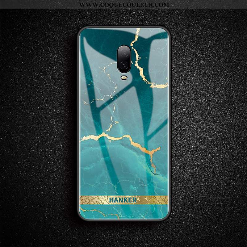 Coque Oneplus 6t Tendance Incassable Protection, Housse Oneplus 6t Fluide Doux Créatif Bleu