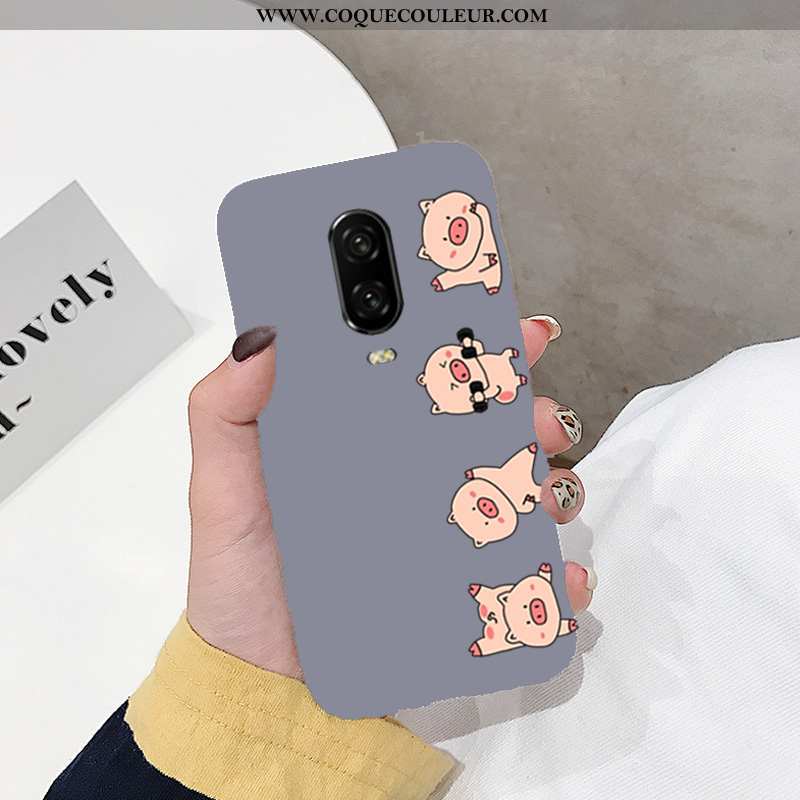 Étui Oneplus 6t Tendance Dessin Animé Silicone, Coque Oneplus 6t Légère Amoureux Rouge