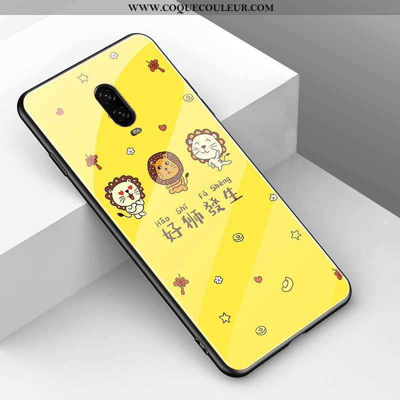 Étui Oneplus 6t Charmant Dessin Animé, Coque Oneplus 6t Fluide Doux Animal Rouge