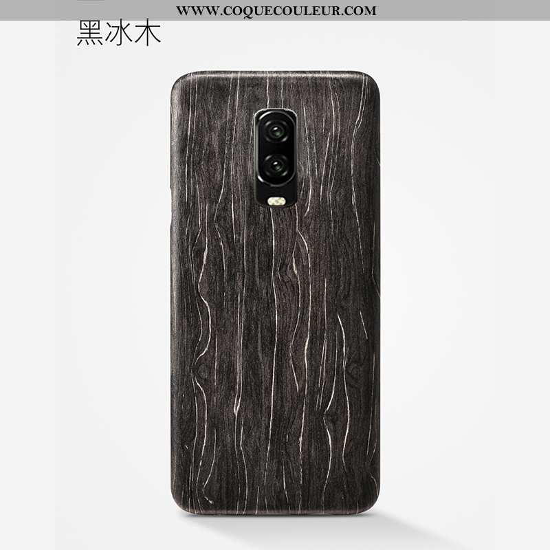 Étui Oneplus 6t Délavé En Daim Tout Compris Qualité, Coque Oneplus 6t En Bois Protection Khaki