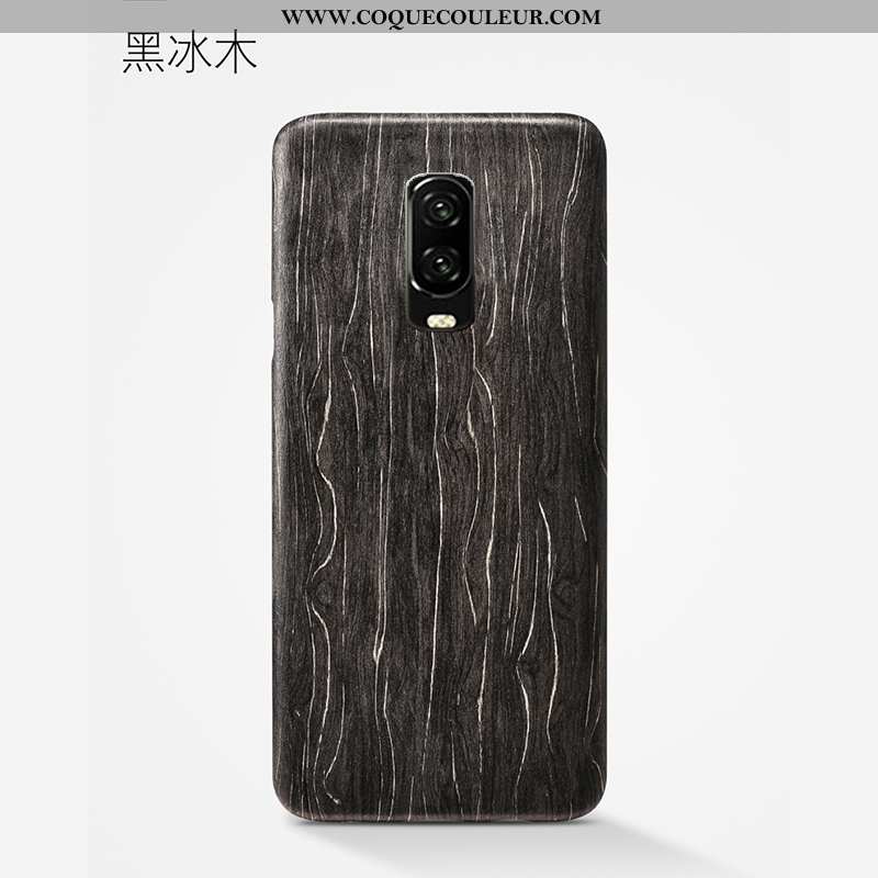 Étui Oneplus 6t Délavé En Daim Tout Compris Qualité, Coque Oneplus 6t En Bois Protection Khaki