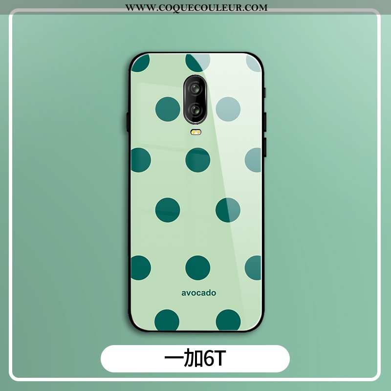 Coque Oneplus 6t Mode Incassable Miroir, Housse Oneplus 6t Protection Étui Verte