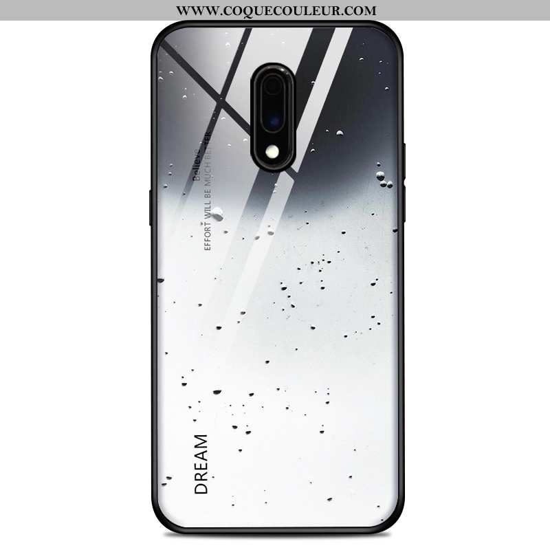 Étui Oneplus 7 Silicone Tendance Téléphone Portable, Coque Oneplus 7 Protection Tout Compris Blanche