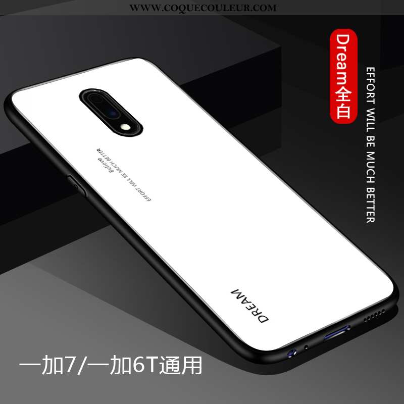 Étui Oneplus 7 Silicone Tendance Téléphone Portable, Coque Oneplus 7 Protection Tout Compris Blanche