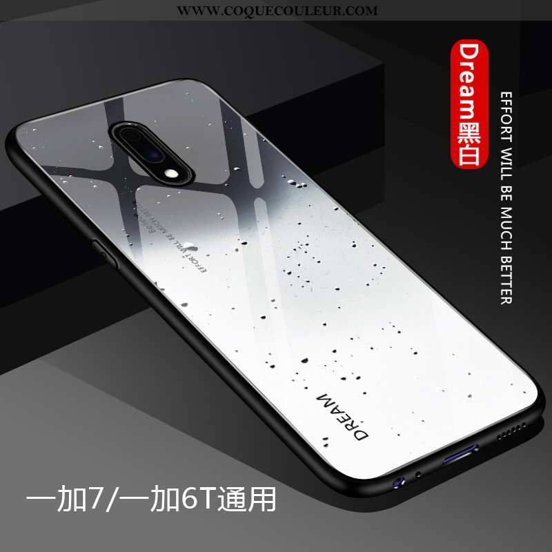 Étui Oneplus 7 Silicone Tendance Téléphone Portable, Coque Oneplus 7 Protection Tout Compris Blanche