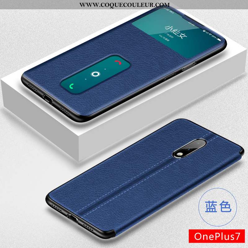 Coque Oneplus 7 Protection Fluide Doux Étui, Housse Oneplus 7 Personnalité Difficile Marron