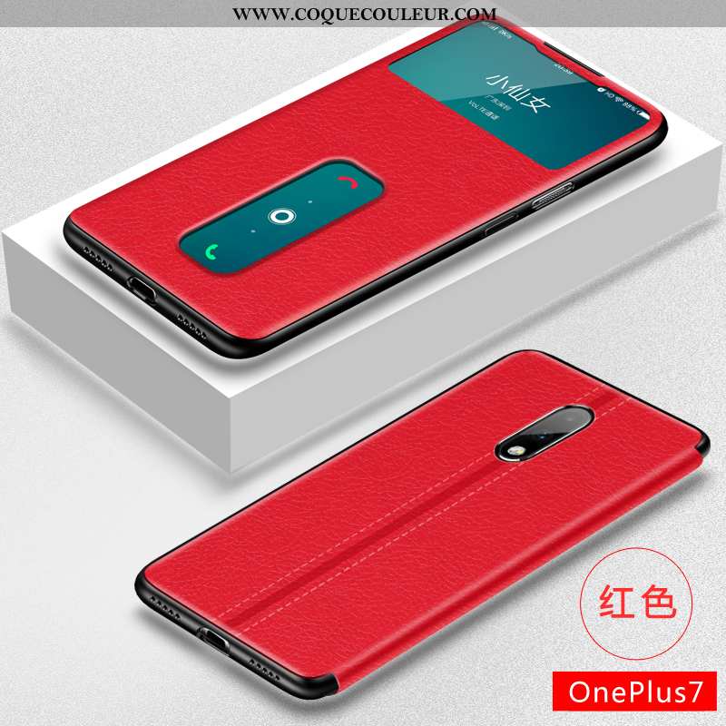 Coque Oneplus 7 Protection Fluide Doux Étui, Housse Oneplus 7 Personnalité Difficile Marron