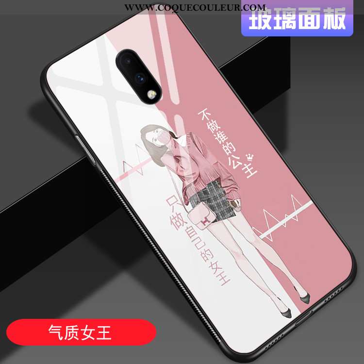 Coque Oneplus 7 Personnalité Net Rouge Mode, Housse Oneplus 7 Tendance Amoureux Rose