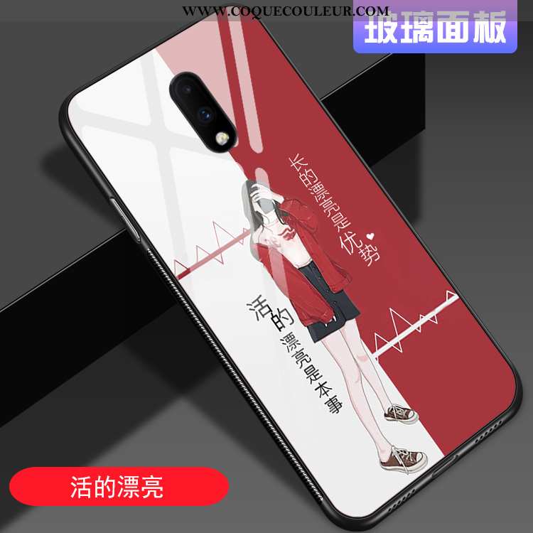 Coque Oneplus 7 Personnalité Net Rouge Mode, Housse Oneplus 7 Tendance Amoureux Rose