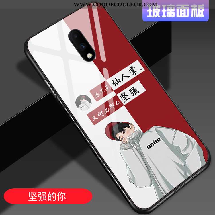 Coque Oneplus 7 Personnalité Net Rouge Mode, Housse Oneplus 7 Tendance Amoureux Rose