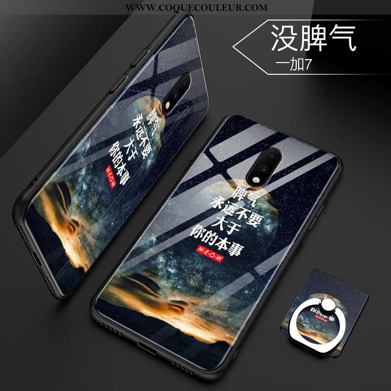 Étui Oneplus 7 Créatif Personnalité Coque, Coque Oneplus 7 Tendance Tempérer Bleu