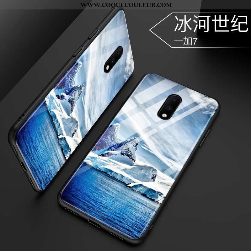 Étui Oneplus 7 Créatif Personnalité Coque, Coque Oneplus 7 Tendance Tempérer Bleu