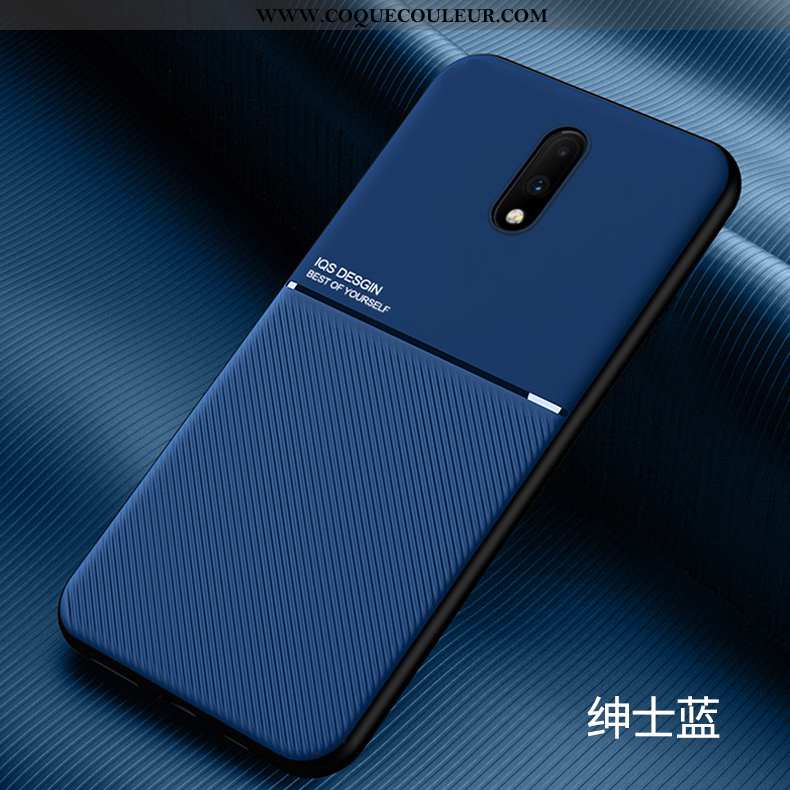 Coque Oneplus 7 Légère Silicone Ultra, Housse Oneplus 7 Fluide Doux Protection Bleu Foncé