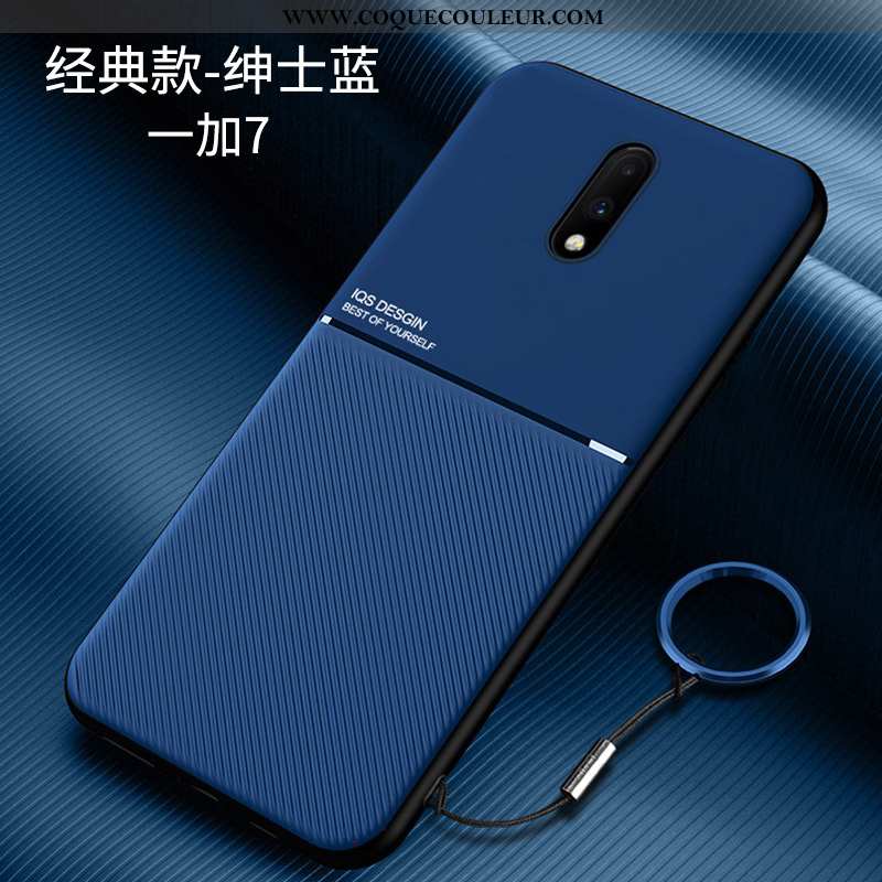 Coque Oneplus 7 Légère Silicone Ultra, Housse Oneplus 7 Fluide Doux Protection Bleu Foncé