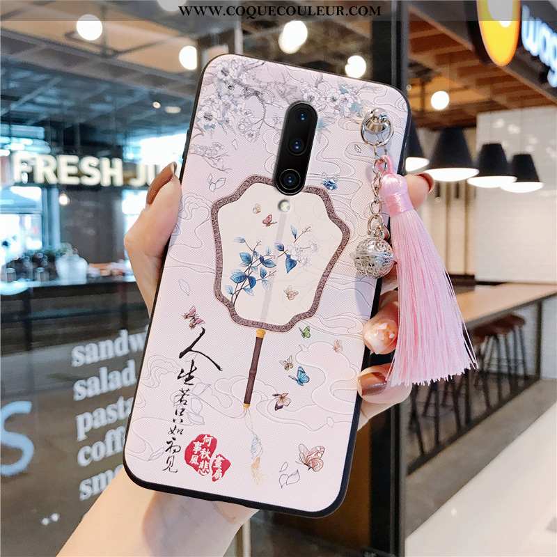 Étui Oneplus 7 Pro Vintage Rose Téléphone Portable, Coque Oneplus 7 Pro Silicone