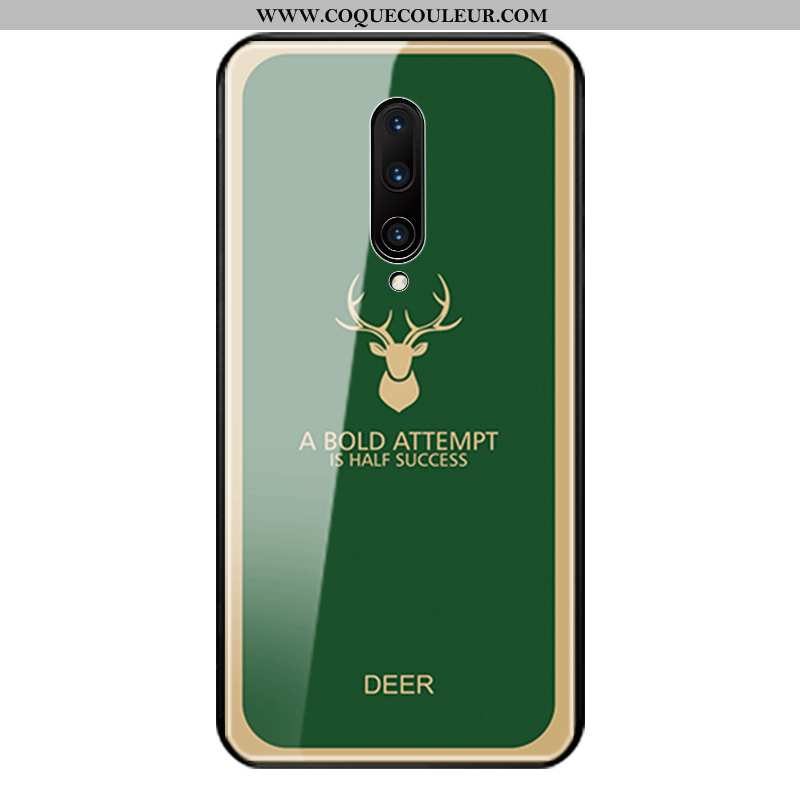 Coque Oneplus 7 Pro Ultra Britanique Verre, Housse Oneplus 7 Pro Légère Étui Verte