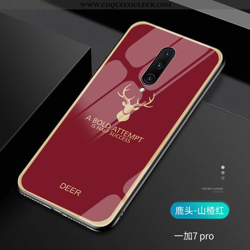 Coque Oneplus 7 Pro Ultra Britanique Verre, Housse Oneplus 7 Pro Légère Étui Verte