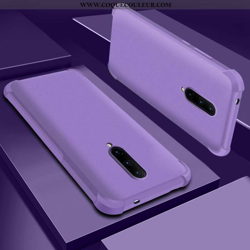 Coque Oneplus 7 Pro Transparent Violet Incassable, Housse Oneplus 7 Pro Silicone Tout Compris