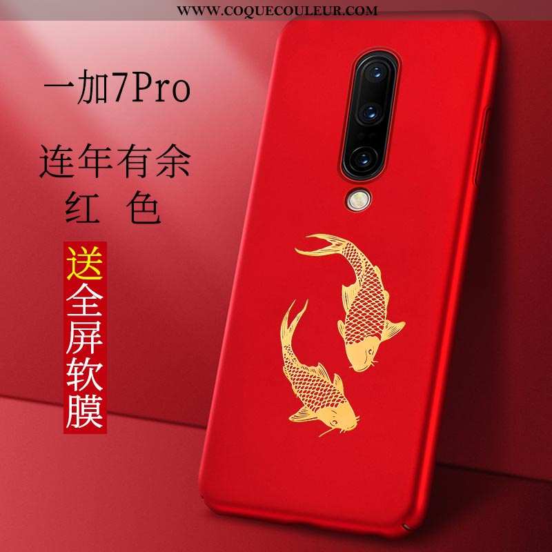 Coque Oneplus 7 Pro Protection Tout Compris Téléphone Portable, Housse Oneplus 7 Pro Délavé En Daim 