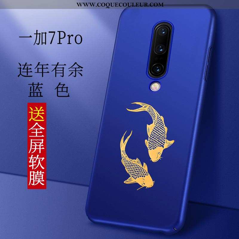 Coque Oneplus 7 Pro Protection Tout Compris Téléphone Portable, Housse Oneplus 7 Pro Délavé En Daim 