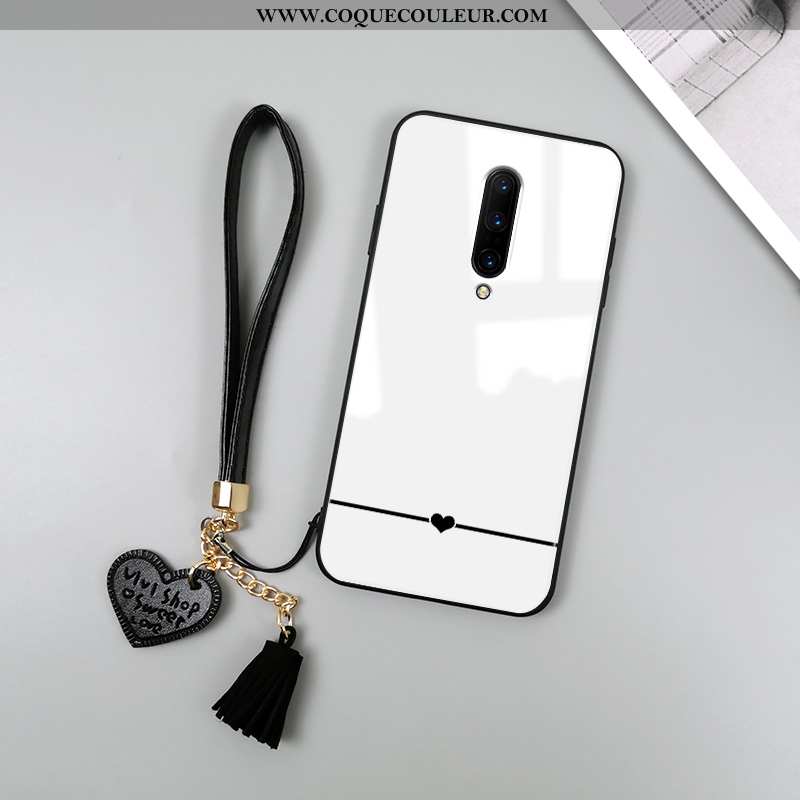 Étui Oneplus 7 Pro Fluide Doux Coque Protection, Oneplus 7 Pro Silicone Amoureux Blanche