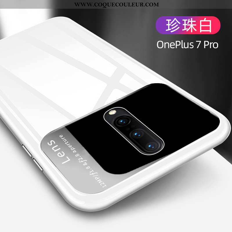 Coque Oneplus 7 Pro Personnalité Téléphone Portable, Housse Oneplus 7 Pro Créatif Incassable Blanche