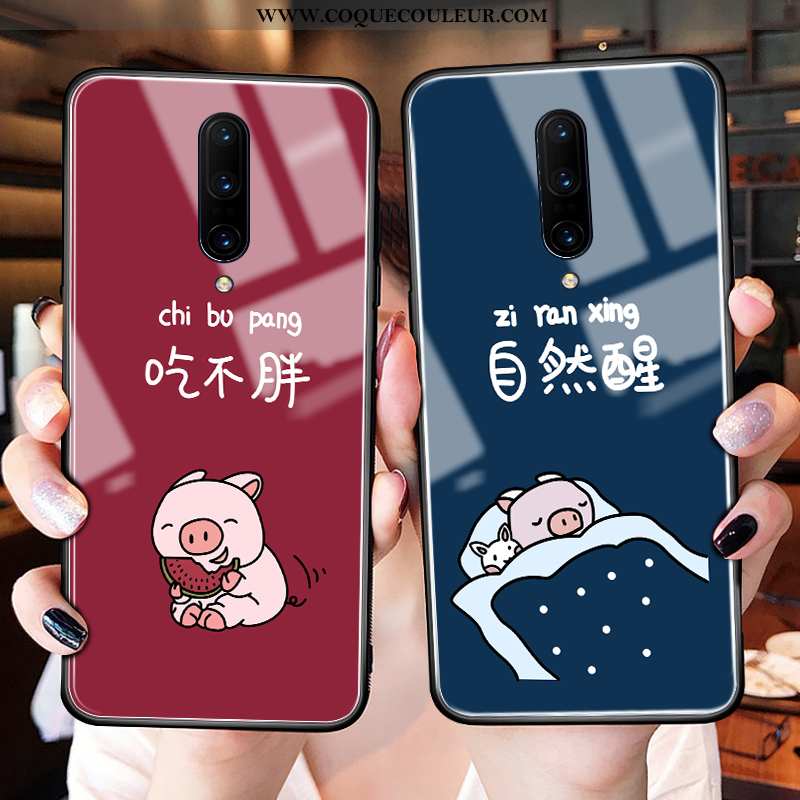 Housse Oneplus 7 Pro Dessin Animé Silicone Créatif, Étui Oneplus 7 Pro Charmant Tendance Rouge