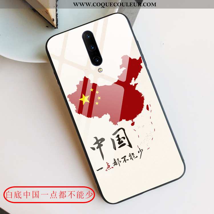 Housse Oneplus 7 Pro Créatif Coque Rouge, Étui Oneplus 7 Pro Protection Verre Rouge